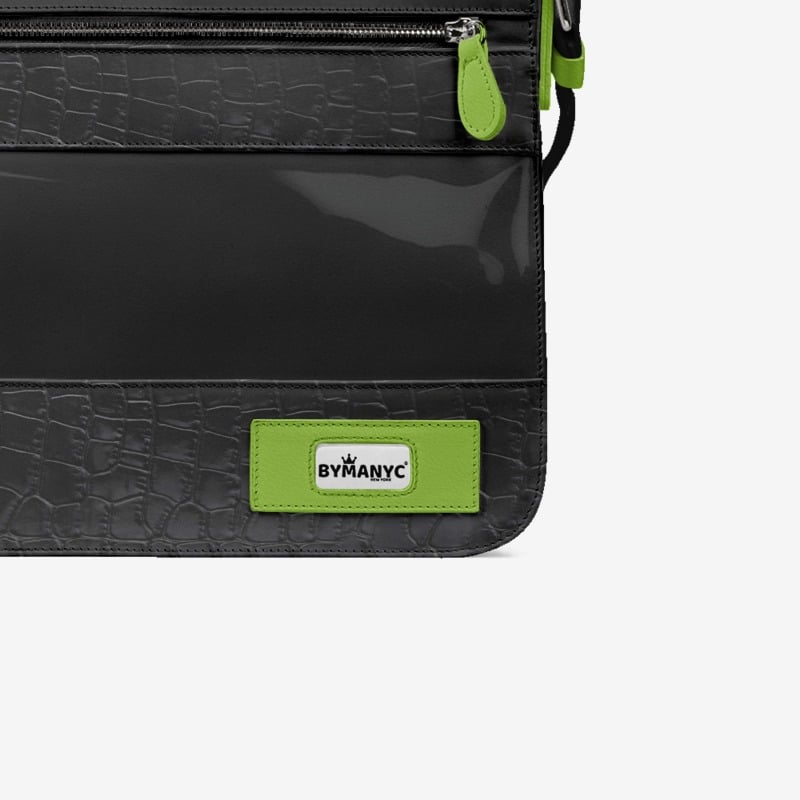 BYMANYC ® New York Downtown Edge Vegan Urban Stripe Messenger Bag – 16” Laptop Bag