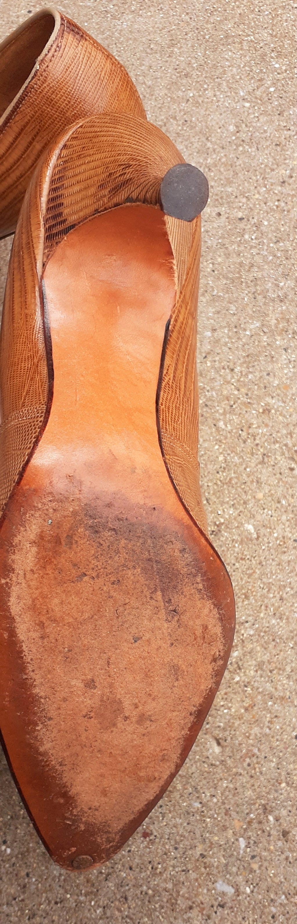 Vintage 1960s Snakeskin Pumps – Risque O’Connor + Goldberg, Size 6.5