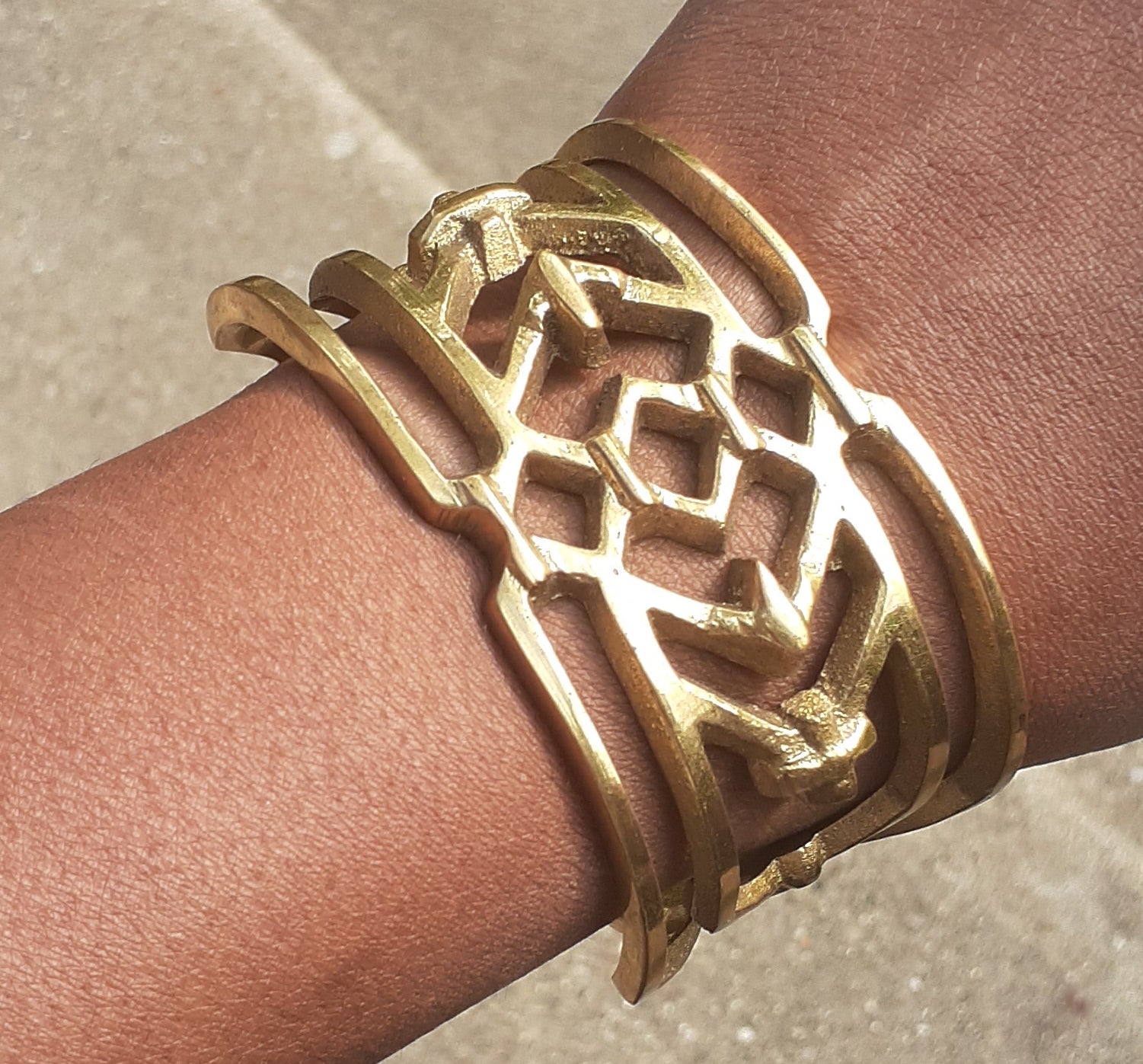 Vintage Brass Bangle Bracelet