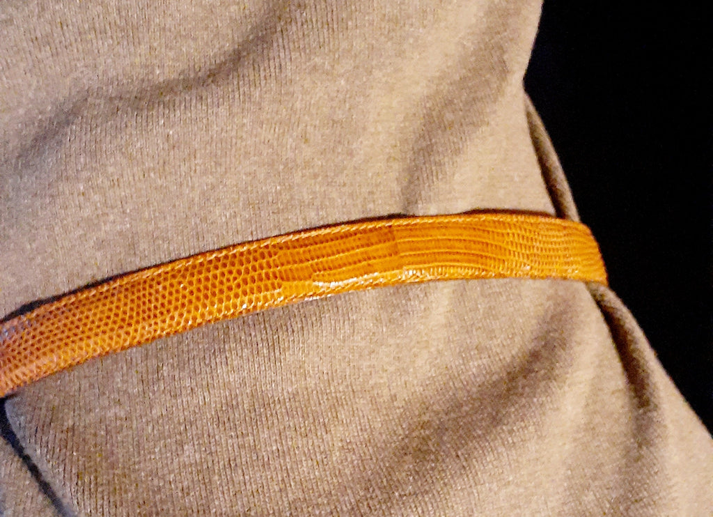 Vintage Brighton Genuine Lizard Belt – Size S/M
