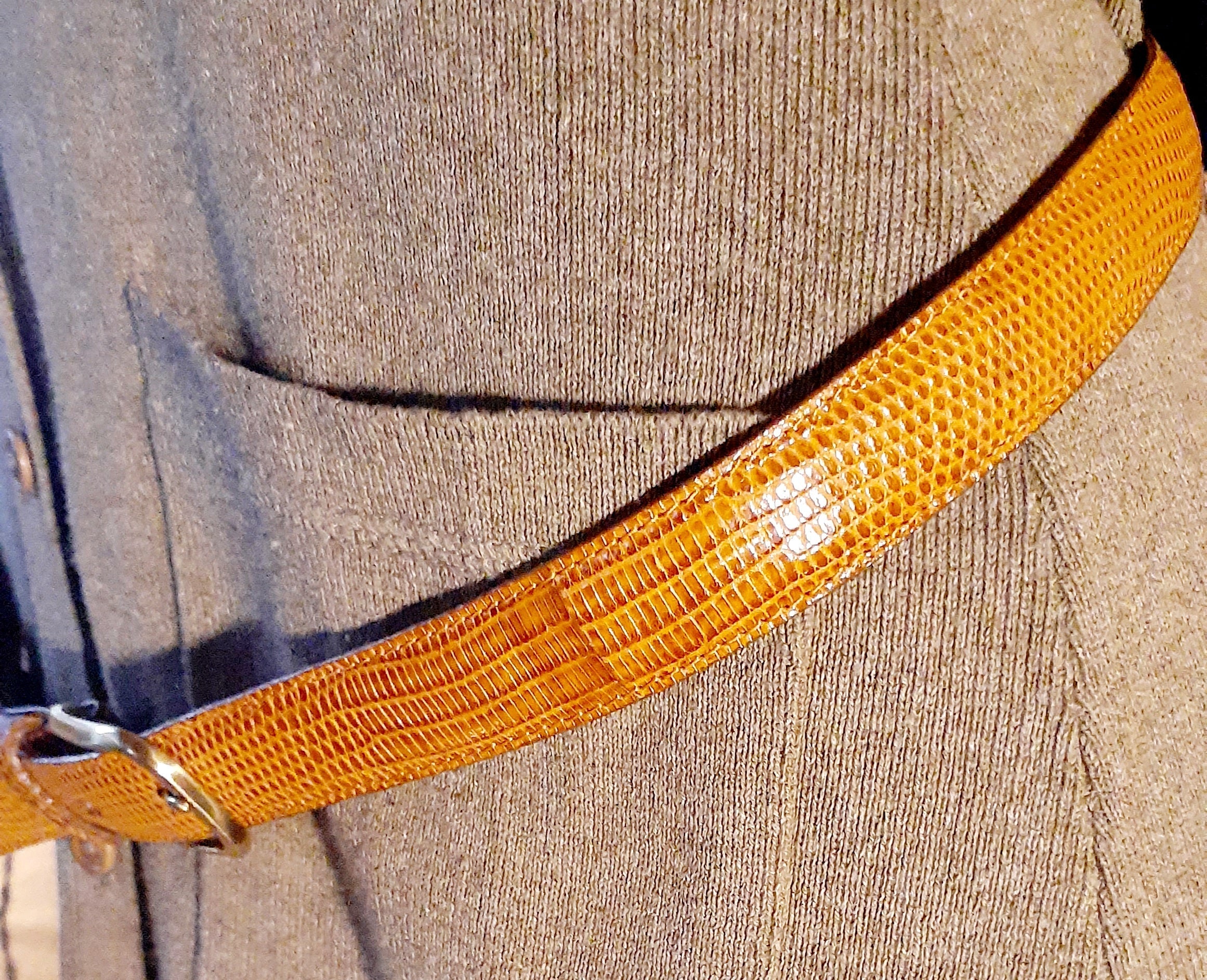Vintage Brighton Genuine Lizard Belt – Size S/M