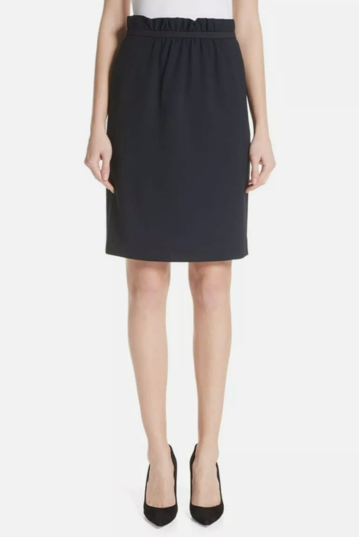 Vintage Emporio Armani Wool Crepe Pencil Skirt – Gray, Size 2 / IT 36