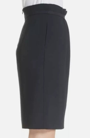 Vintage Emporio Armani Wool Crepe Pencil Skirt – Gray, Size 2 / IT 36