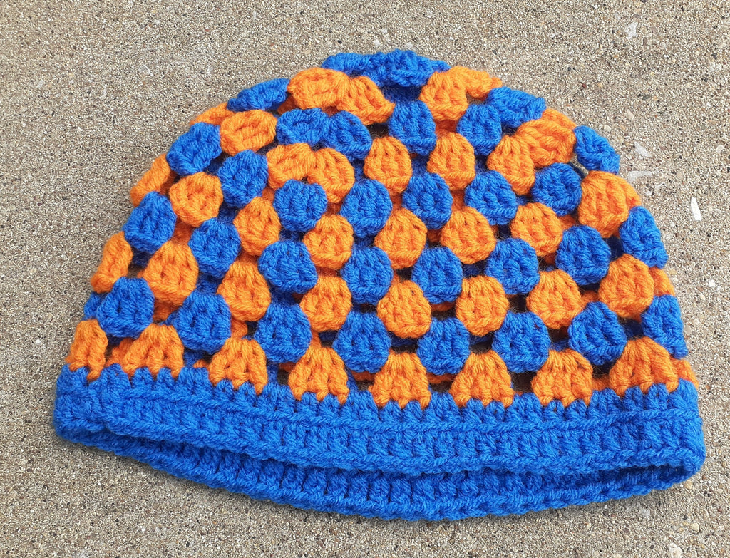 Vintage Hand Crochet Beanie Hat – One Size, Stretch Fit