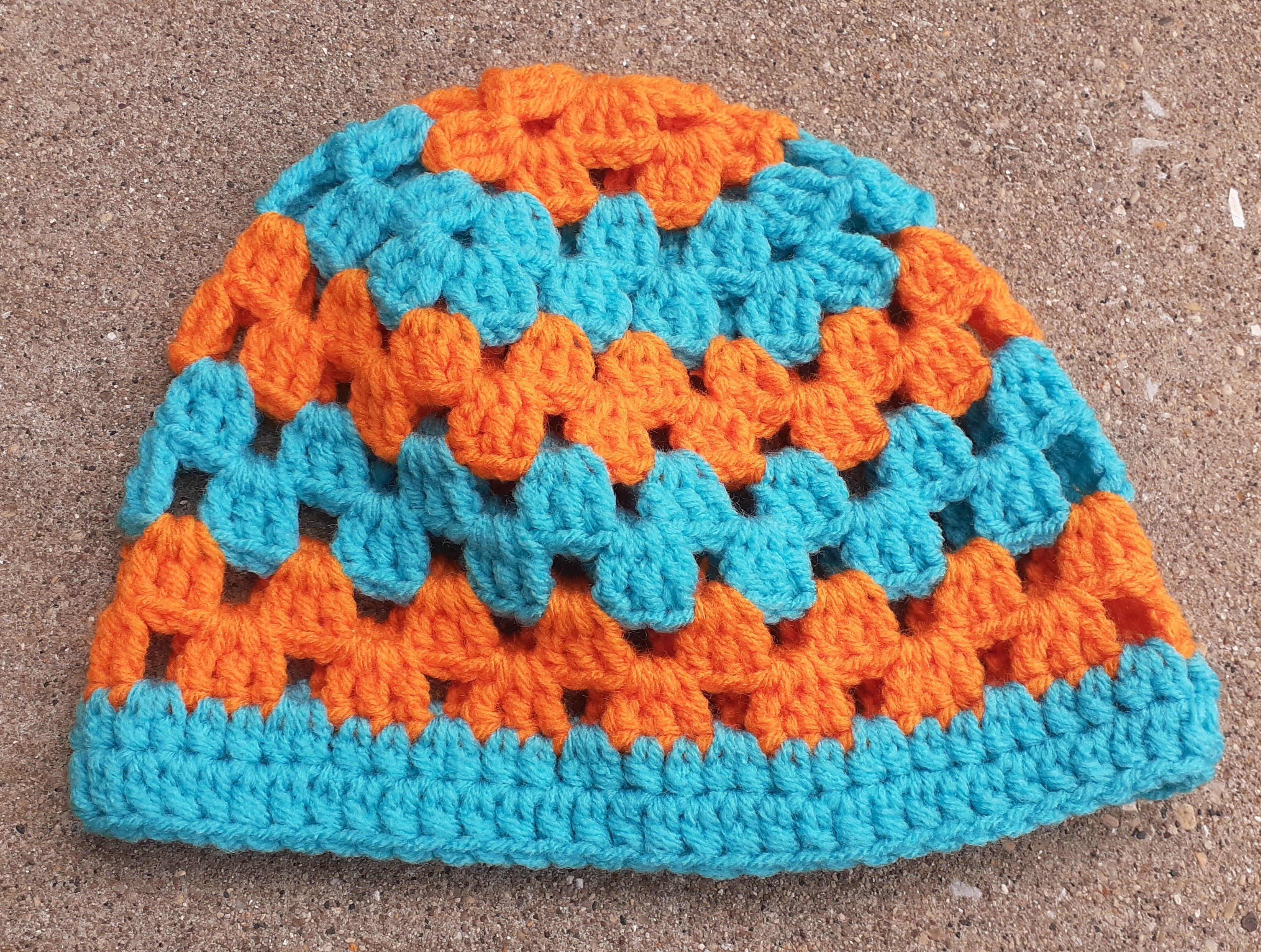 Vintage Hand Crochet Beanie Hat – One Size, Stretch Fit