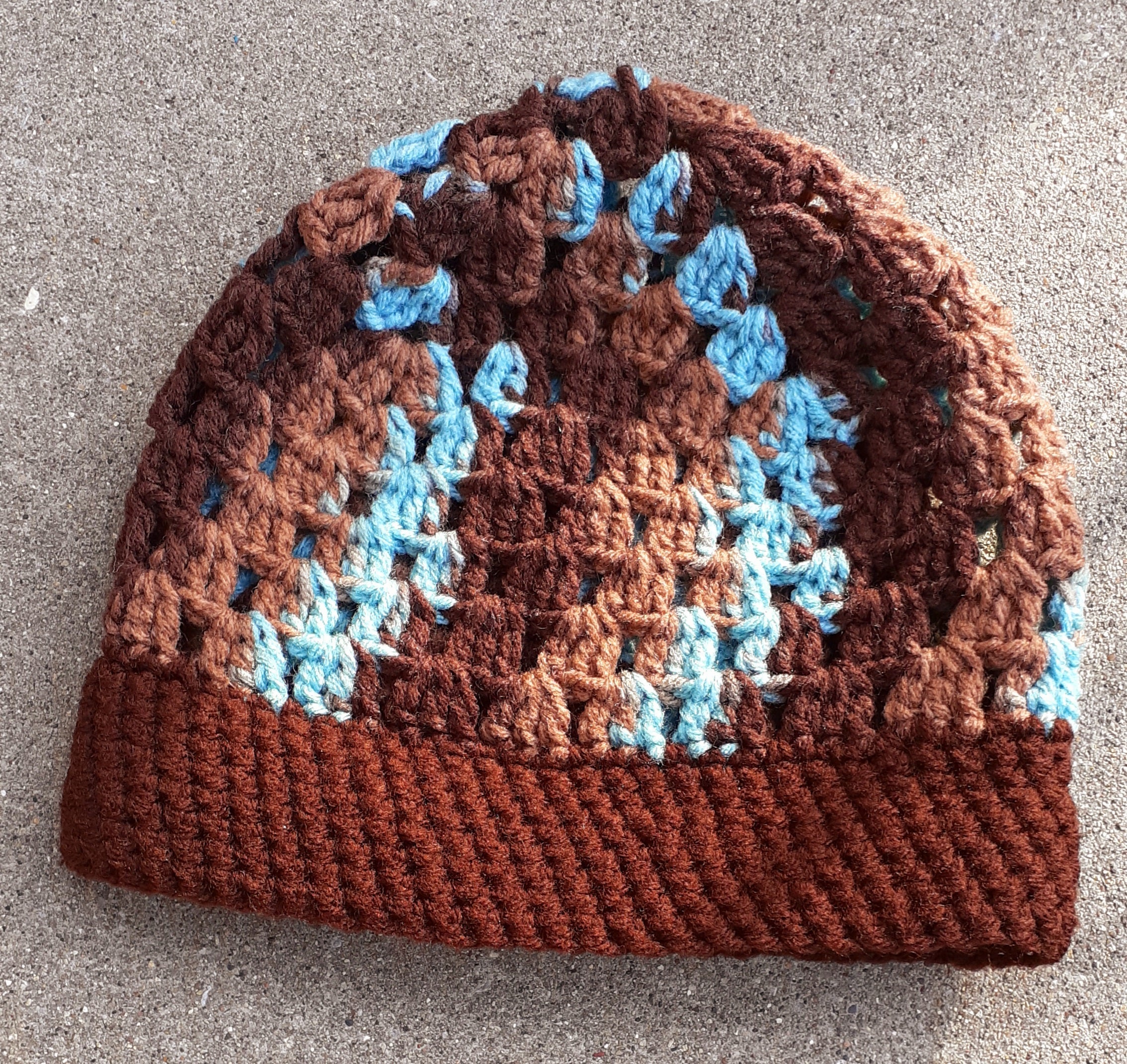 Vintage Hand Crochet Beanie Hat – One Size, Stretch Fit