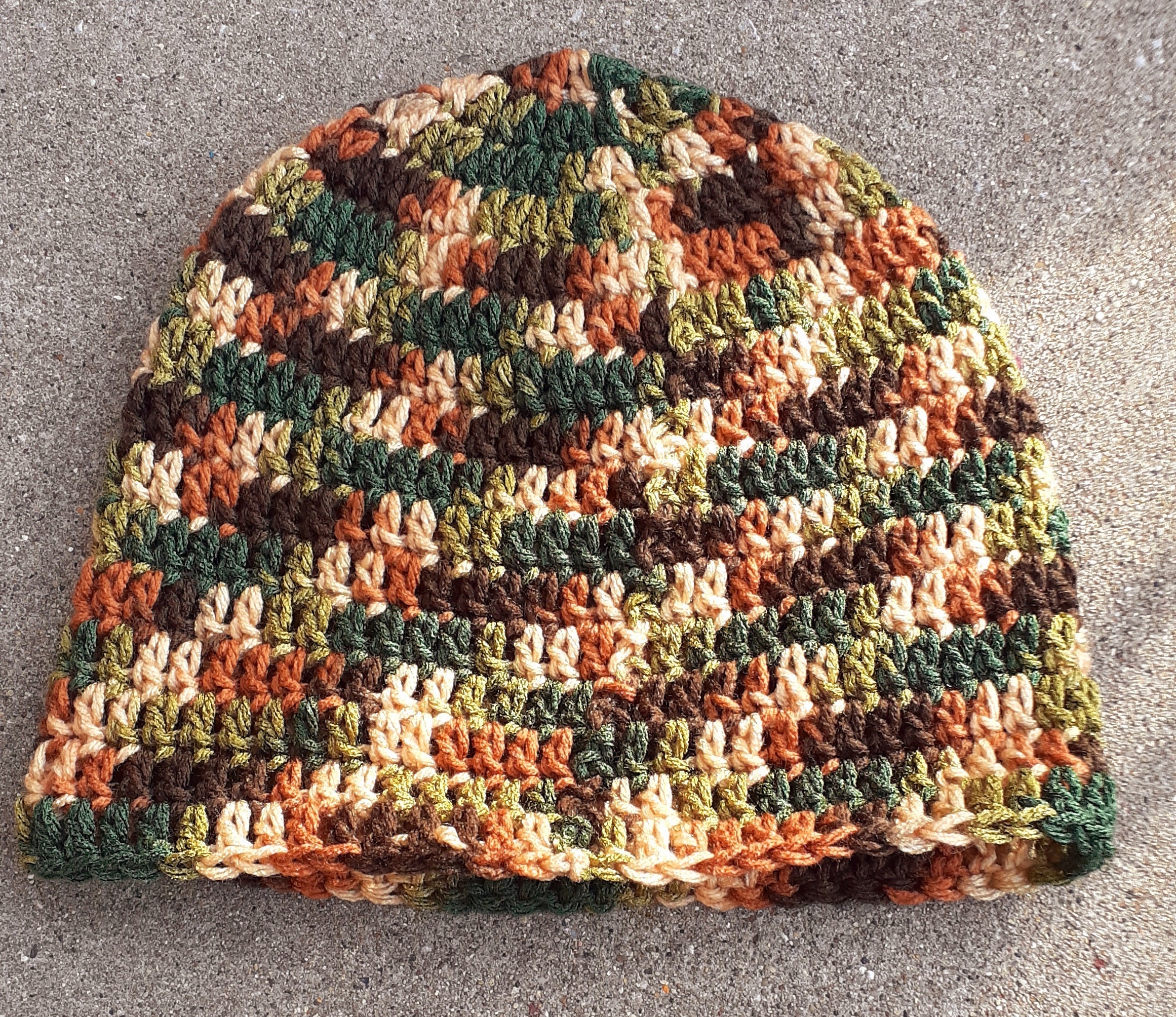 Vintage Hand Crochet Beanie Hat – One Size, Stretch Fit