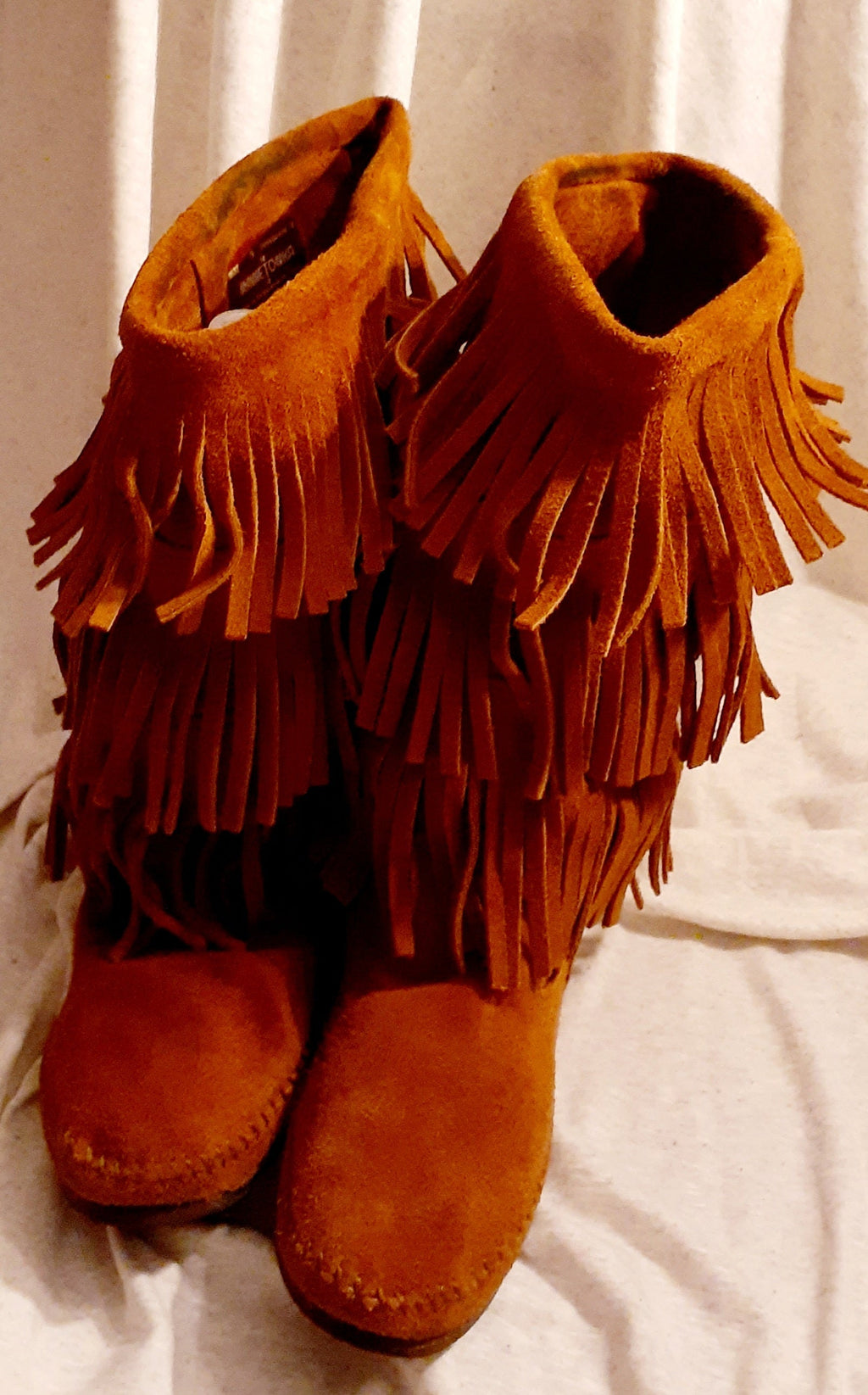 Authentic Vintage Minnetonka Moccasin Boots – Size 9, Genuine Suede