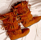 Authentic Vintage Minnetonka Moccasin Boots – Size 9, Genuine Suede