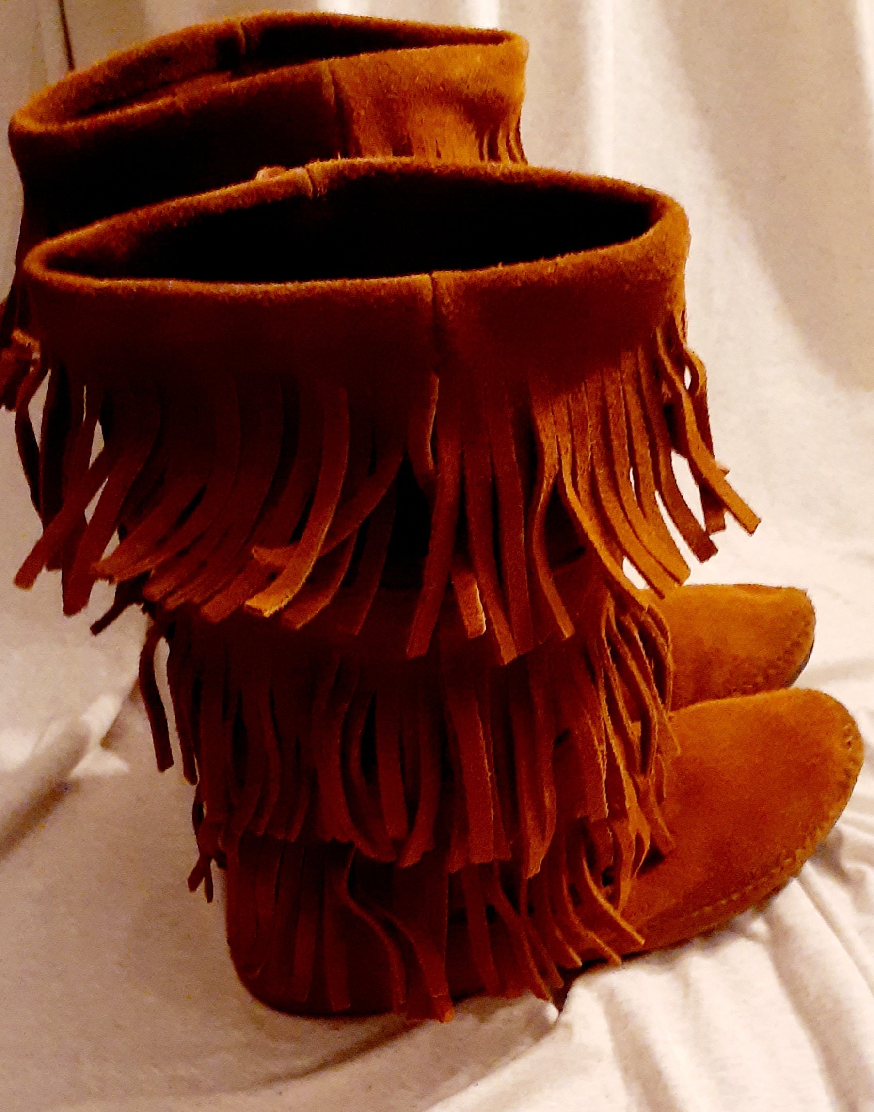 Authentic Vintage Minnetonka Moccasin Boots – Size 9, Genuine Suede