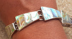 Vintage Mother of Pearl and Sterling Silver Bracelet – 7"