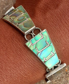 Vintage Mother of Pearl and Sterling Silver Bracelet – 7"