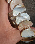 Vintage Natural Abalone Shell Stretch Bracelet