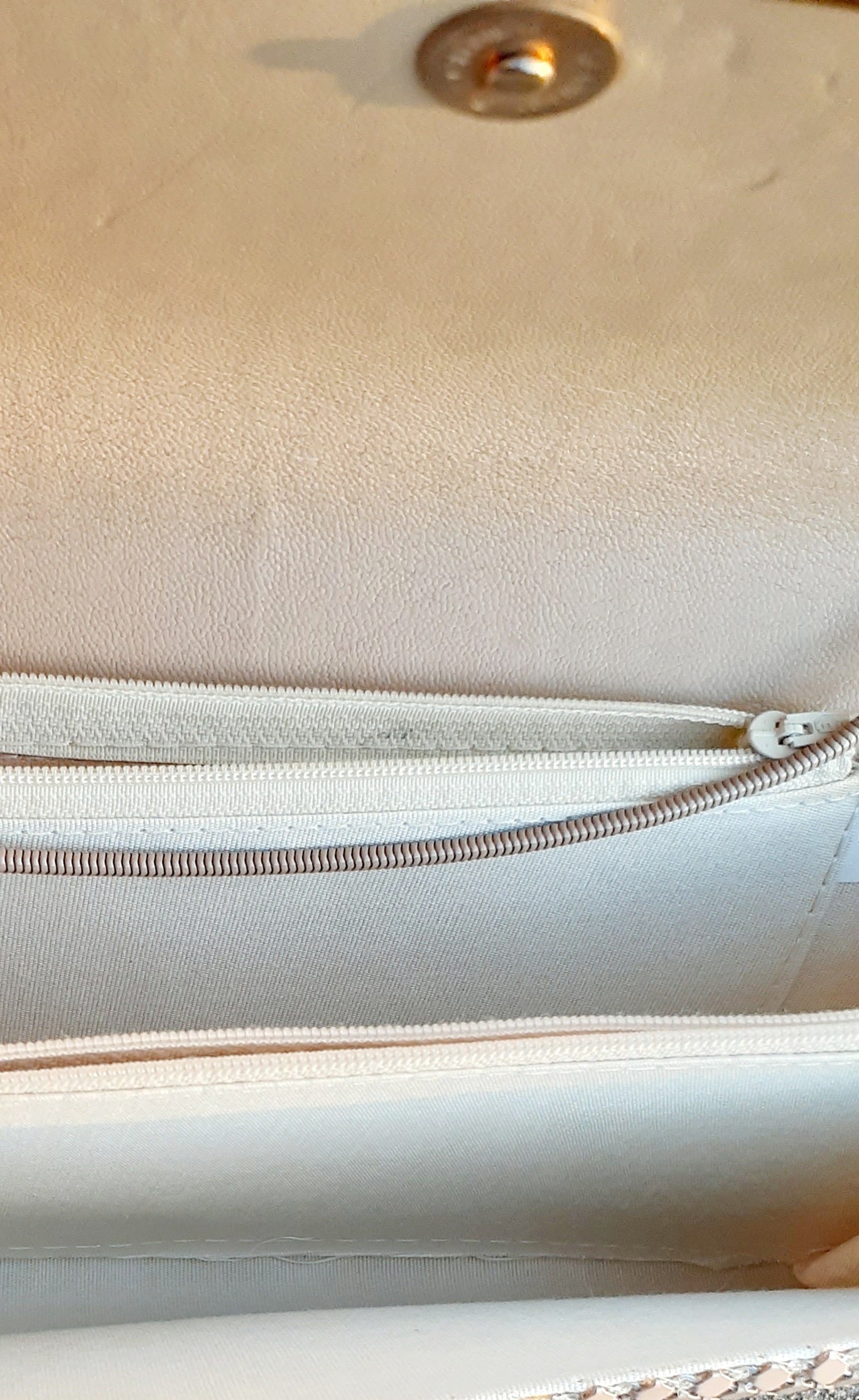 Vintage Mesh Metal Clutch (1980s) – Nude