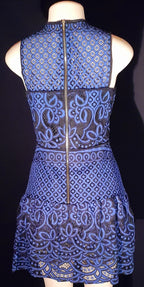 Vintage Style Eyelit Lace Mini Dress – Size M