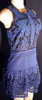 Vintage Style Eyelit Lace Mini Dress – Size M