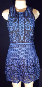 Vintage Style Eyelit Lace Mini Dress – Size M
