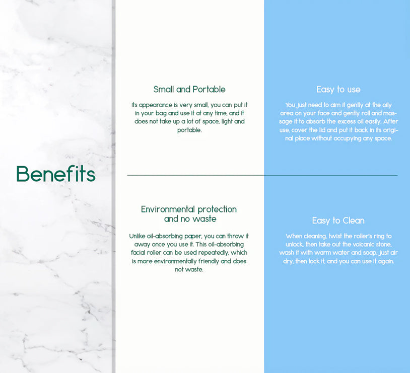Volcanic Stone Natural Oil-Absorbing Face Roller