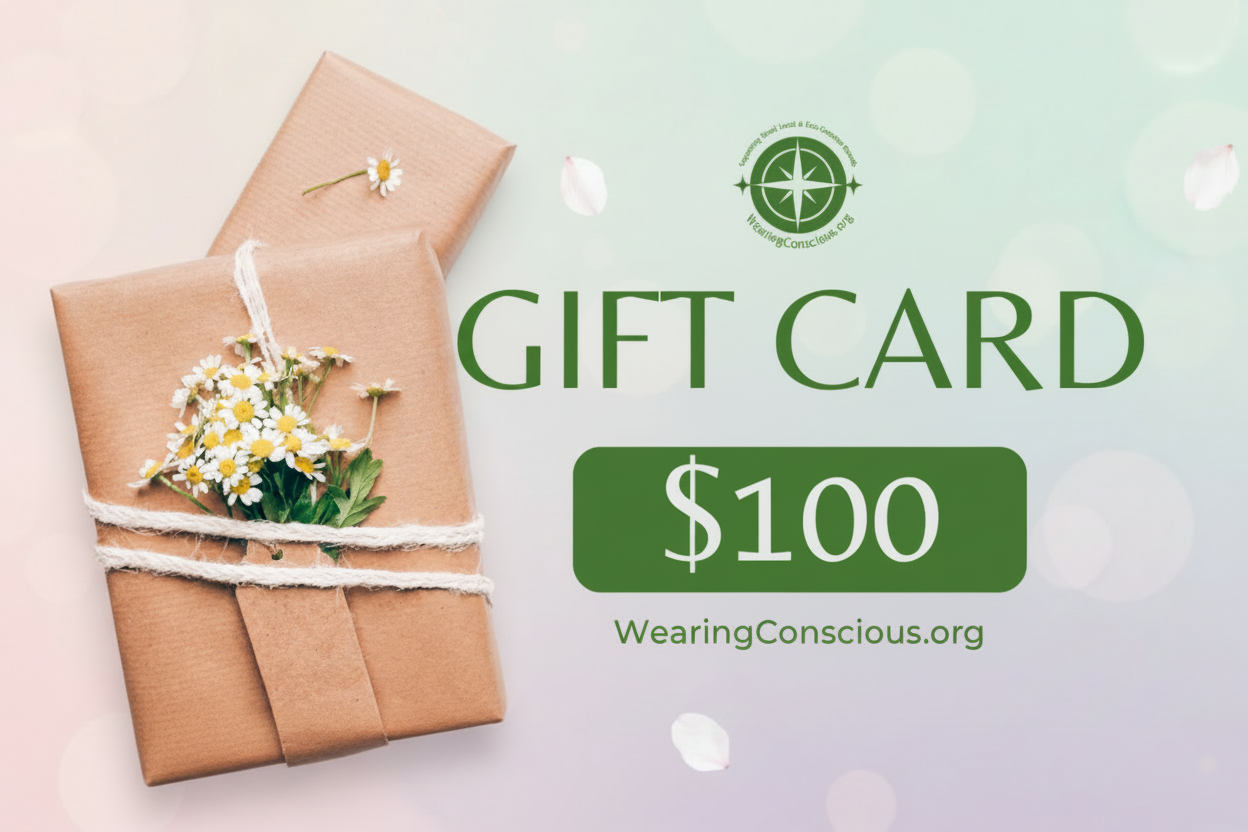 Gift card for $100 with wrapped presents and flowers on a white background