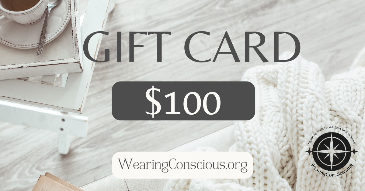 Gift card for $100 with a cozy setting featuring a blanket and cup.