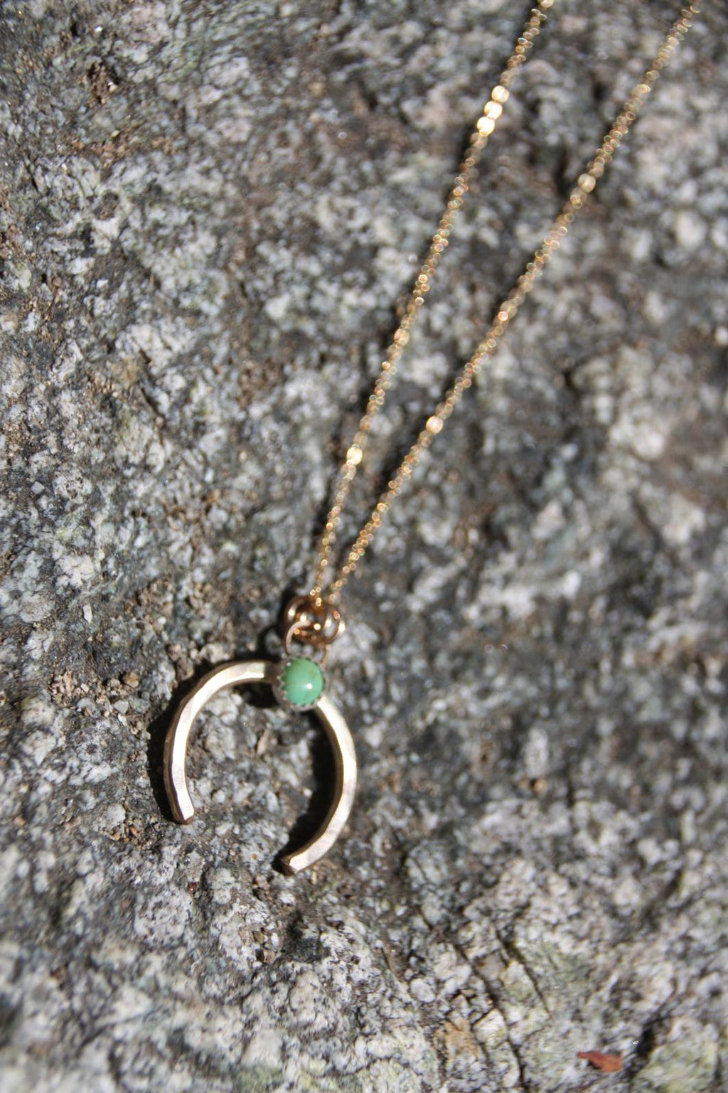 Share Luck - Lucky Horseshoe Charm Necklace - Turquoise-0