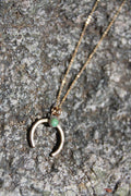 Share Luck - Lucky Horseshoe Charm Necklace - Turquoise-0