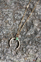 Share Luck - Lucky Horseshoe Charm Necklace - Turquoise-0
