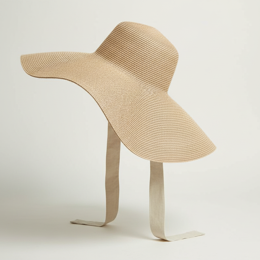 Lola Wide Brim Jute Straw Hat – Natural