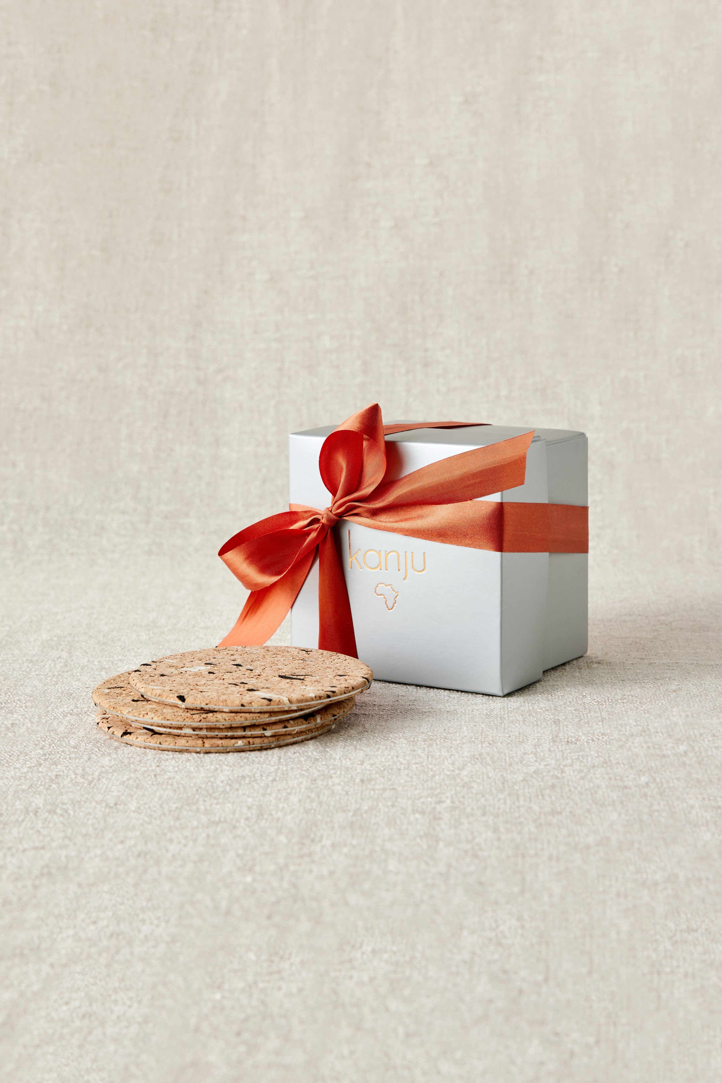 Wiid Black & White Speckled Cork Coasters - Set of 4