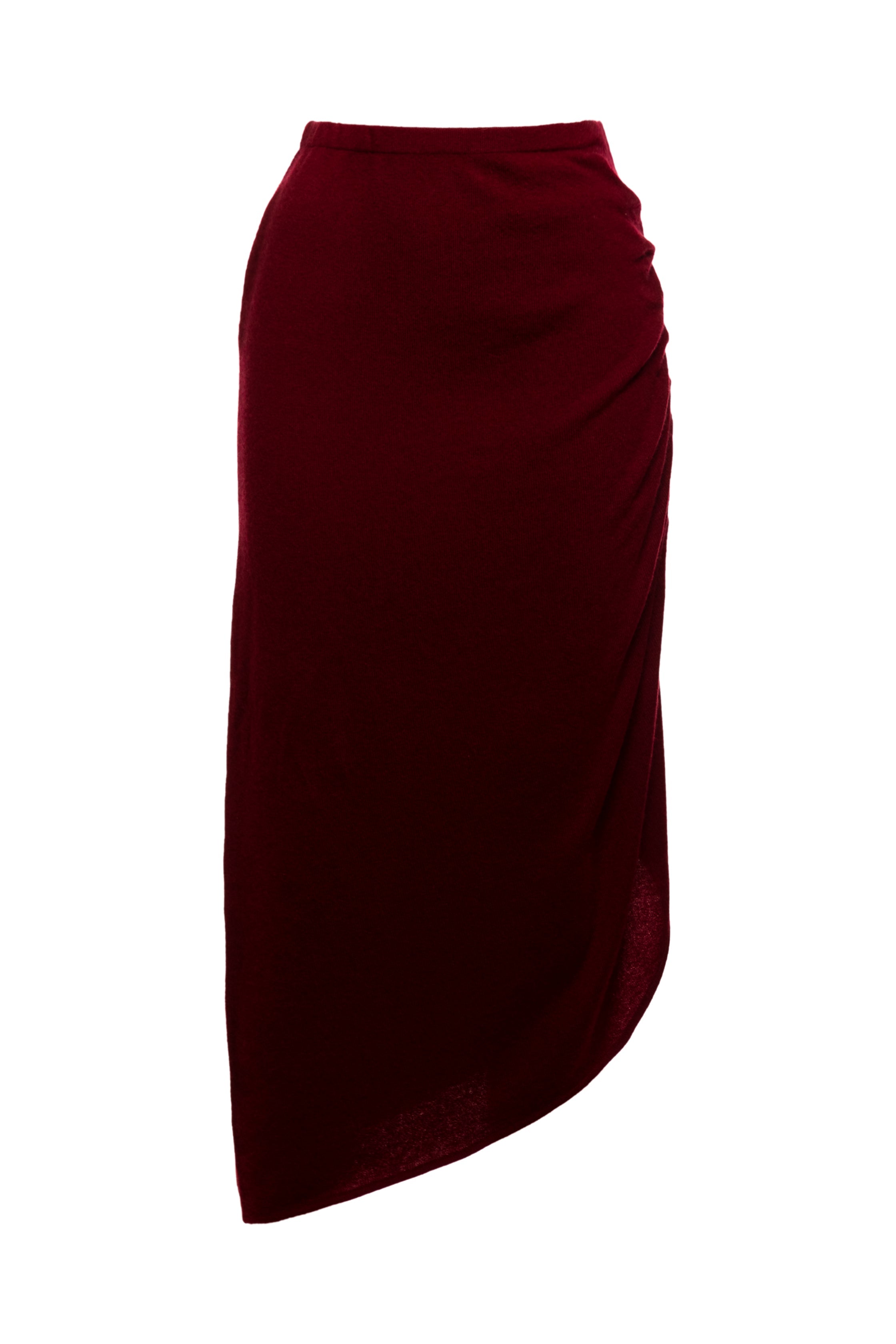 Agate Cashmere Asymmetric Midi Skirt