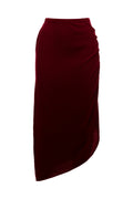 Maroon skirt on a white background