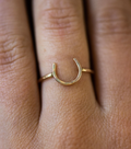 Lucky Horseshoe Ring - Small - Equestrian Ring-0