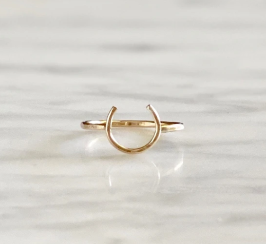 Lucky Horseshoe Ring - Small - Equestrian Ring-2