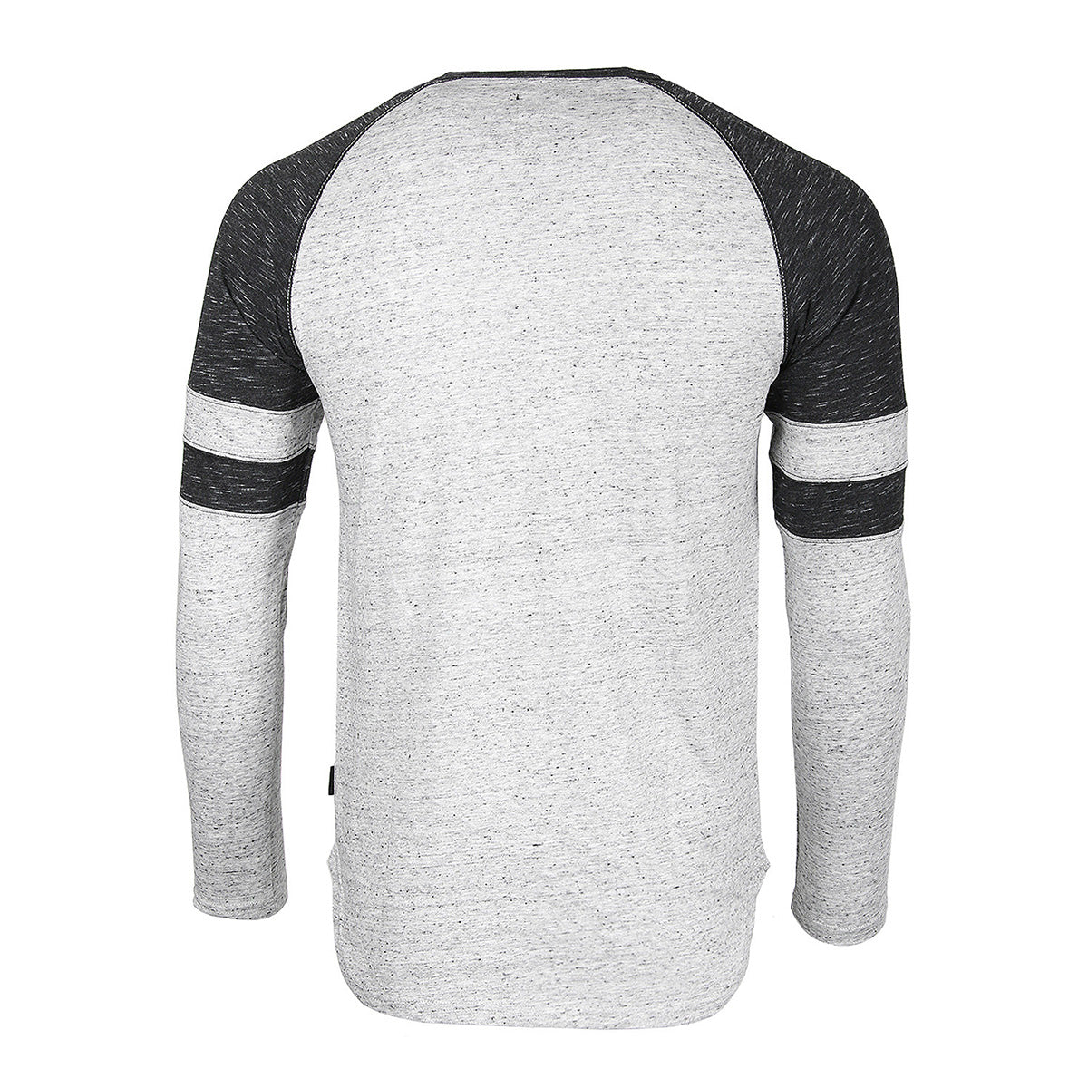 ZIMEGO Men’s Long Sleeve Athletic Contrast Stripes Arm Raglan Henley - ZGLS146-2