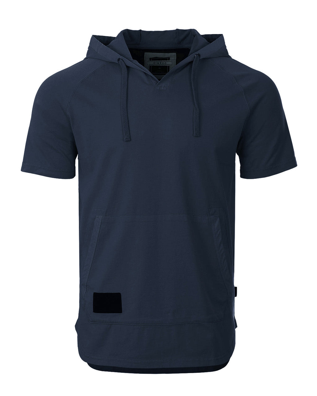 ZIMEGO Men's Pigment Dyed Short Sleeve Vintage Fashion Hoodie-7