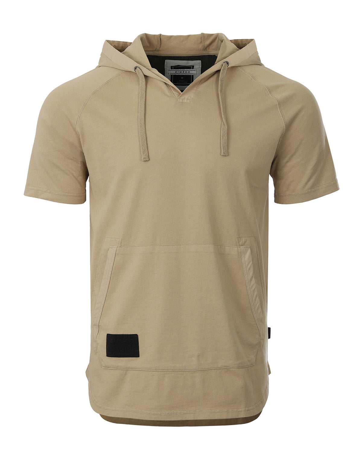 ZIMEGO Men's Pigment Dyed Short Sleeve Vintage Fashion Hoodie-8