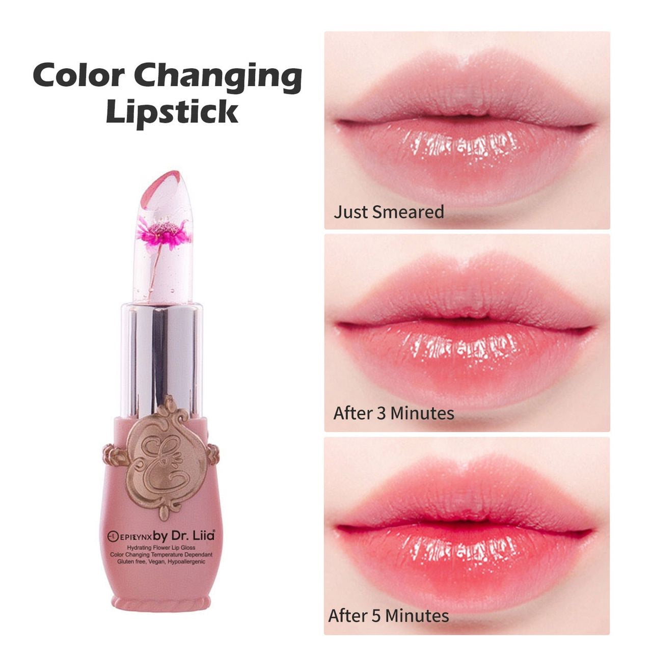 Vegan Lip Gloss - Hydrating Color-Changing Lip Butter