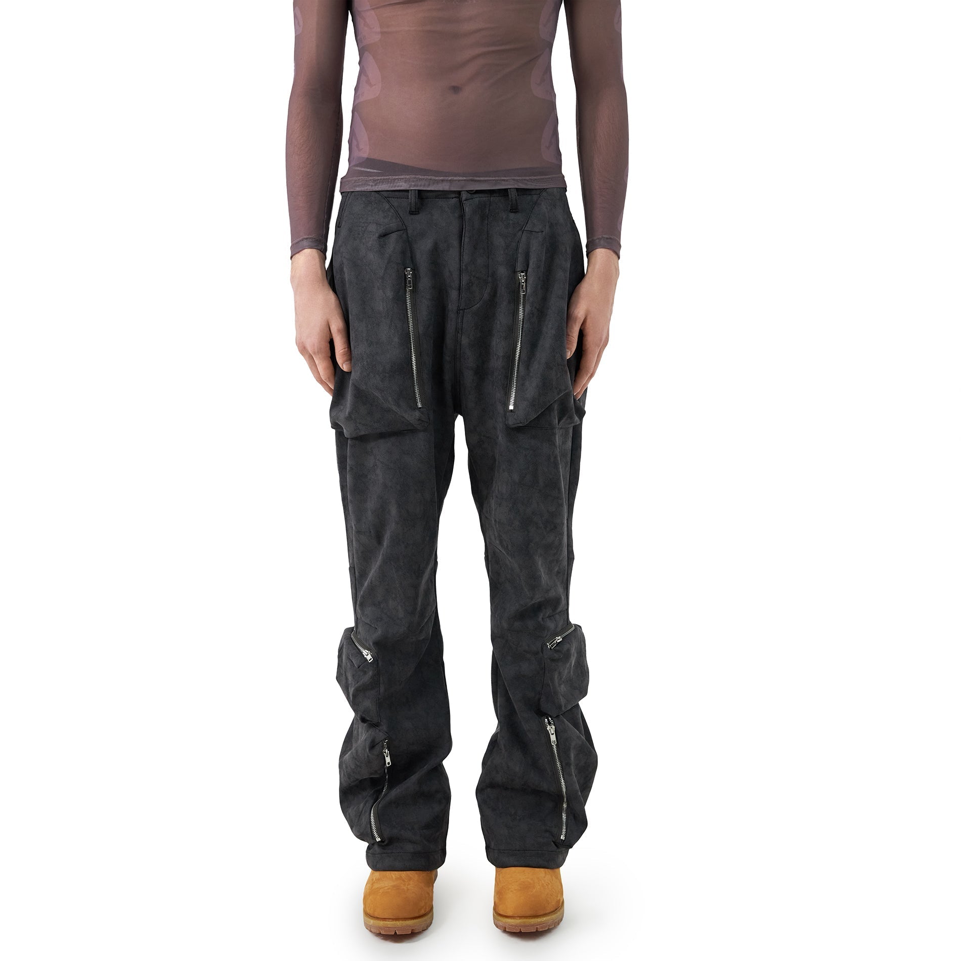 Baggy Cargo Pants – Dark Gray