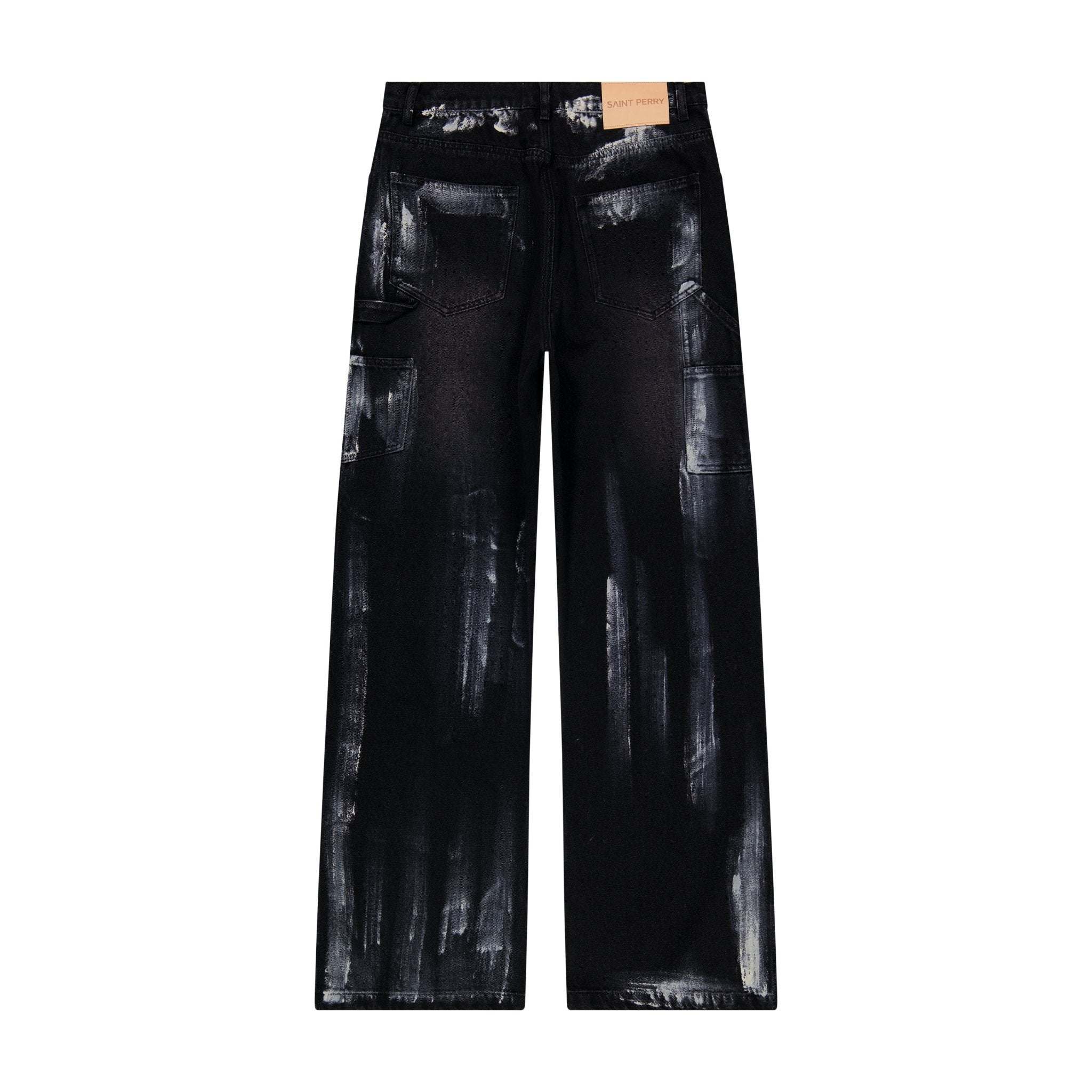 COATING DENIM PANTS BLK/SIL