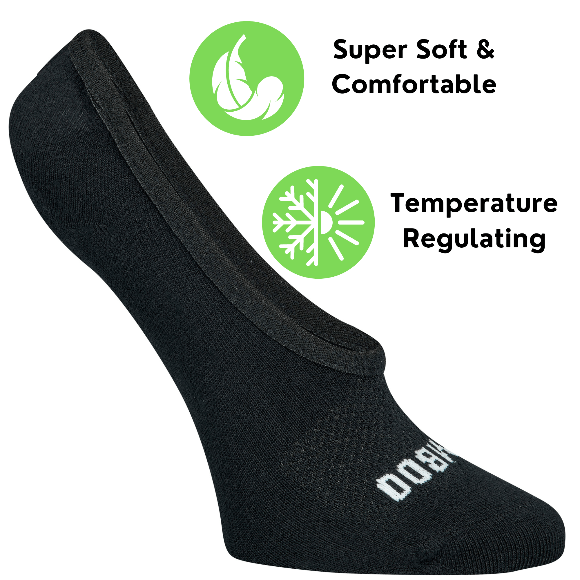 Bamboo Sports Super Low Cut No Show Bamboo Rayon Socks – Breathable, Moisture Wicking, Odor Eliminating, 4 Pair