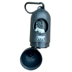 compostable plant-based dog poop bags + bamboo dispenser