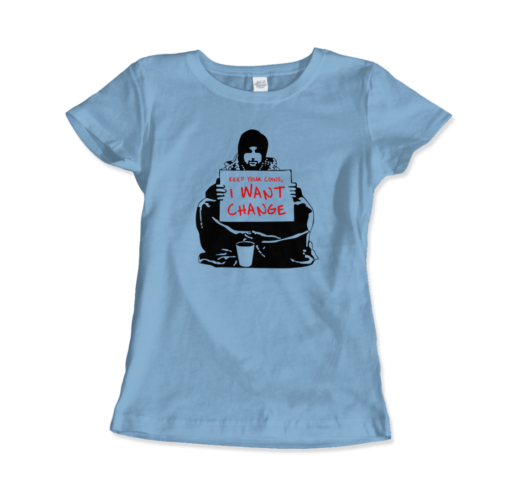 Banksy - I Want Change Artwork T-Shirt-7