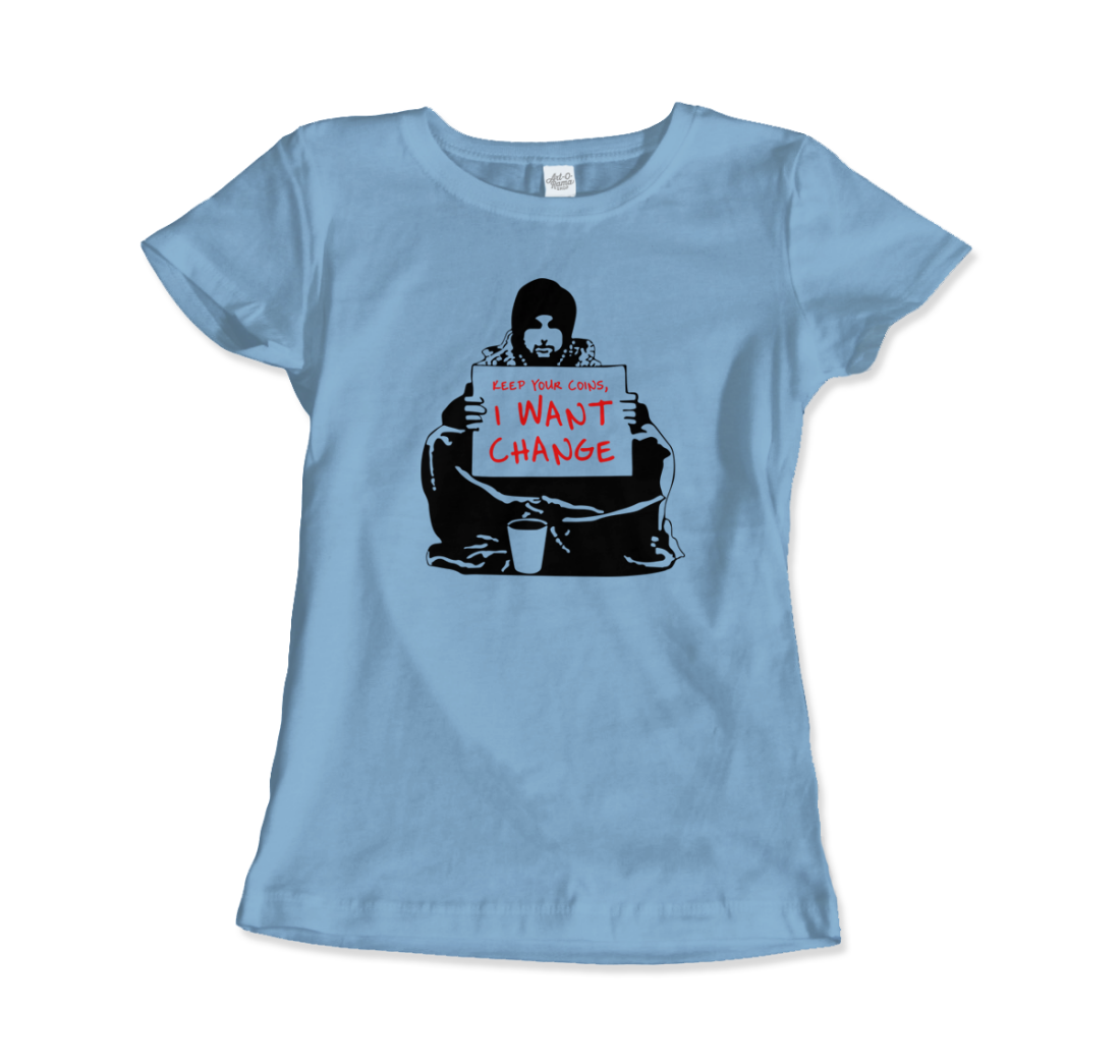 Banksy - I Want Change Artwork T-Shirt-7