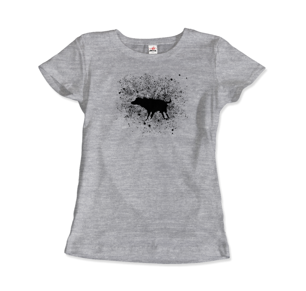 Banksy Wet Dog Splatter 2007 Street Art T-Shirt – Men (Unisex), Women (Fitted) & Youth Sizes
