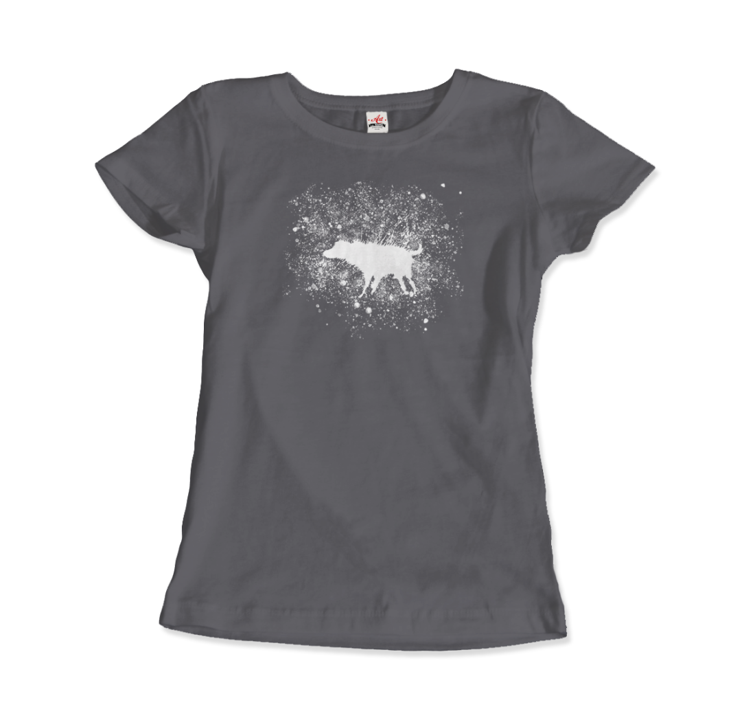 Banksy Wet Dog Splatter 2007 Street Art T-Shirt – Men (Unisex), Women (Fitted) & Youth Sizes