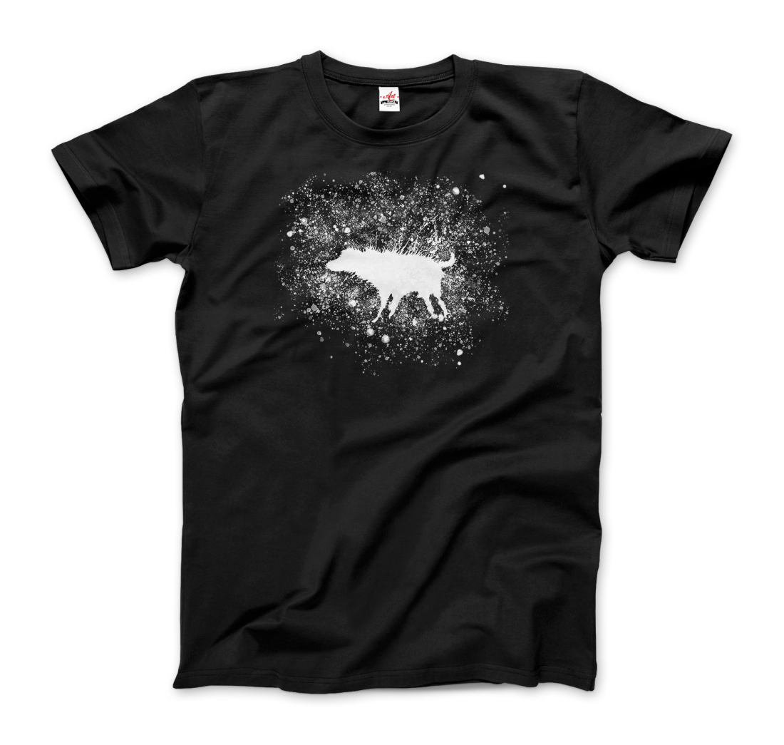 Banksy Wet Dog Splatter 2007 Street Art T-Shirt – Men (Unisex), Women (Fitted) & Youth Sizes