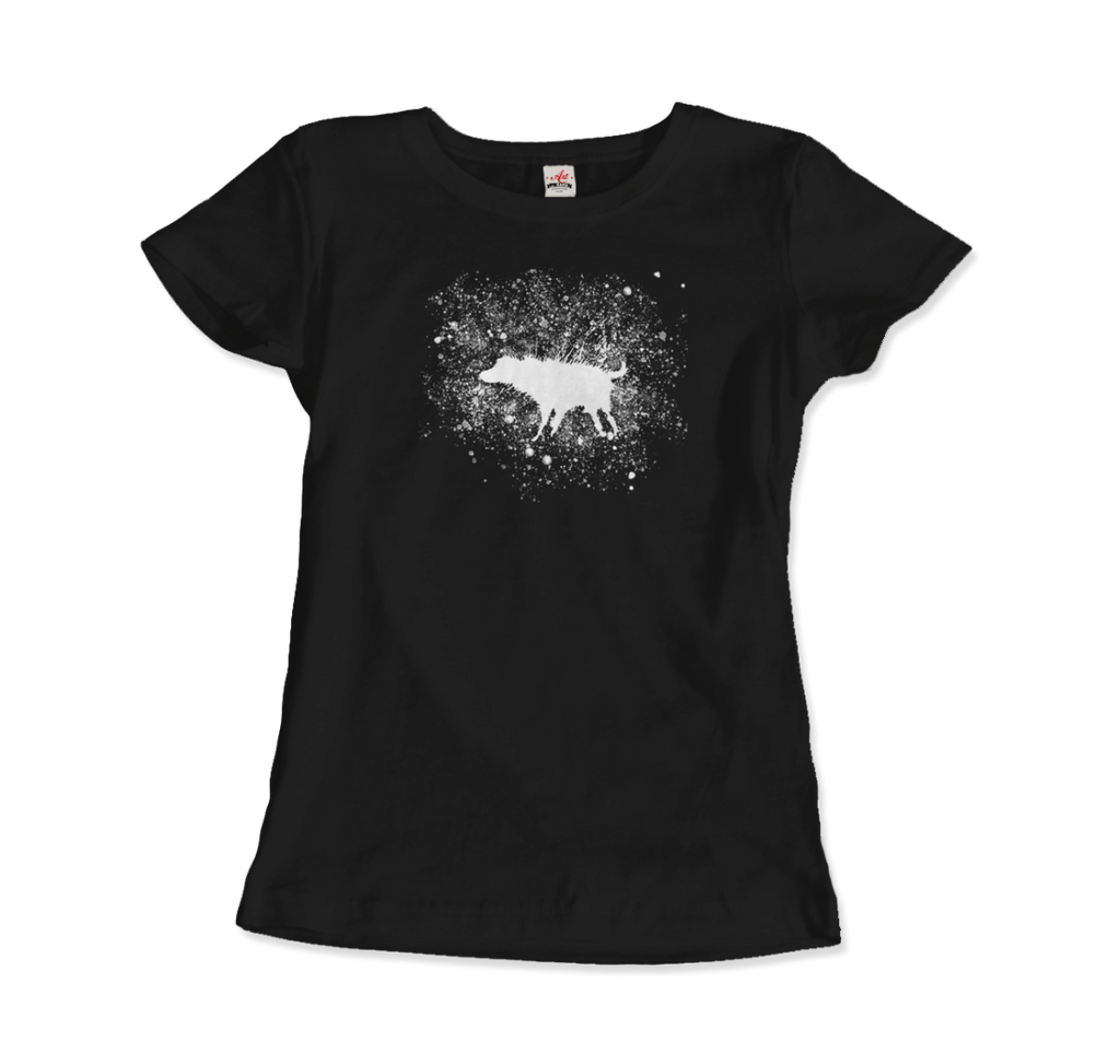 Banksy Wet Dog Splatter 2007 Street Art T-Shirt – Men (Unisex), Women (Fitted) & Youth Sizes