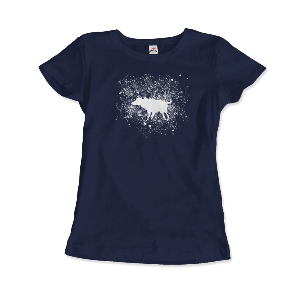 Banksy Wet Dog Splatter 2007 Street Art T-Shirt – Men (Unisex), Women (Fitted) & Youth Sizes
