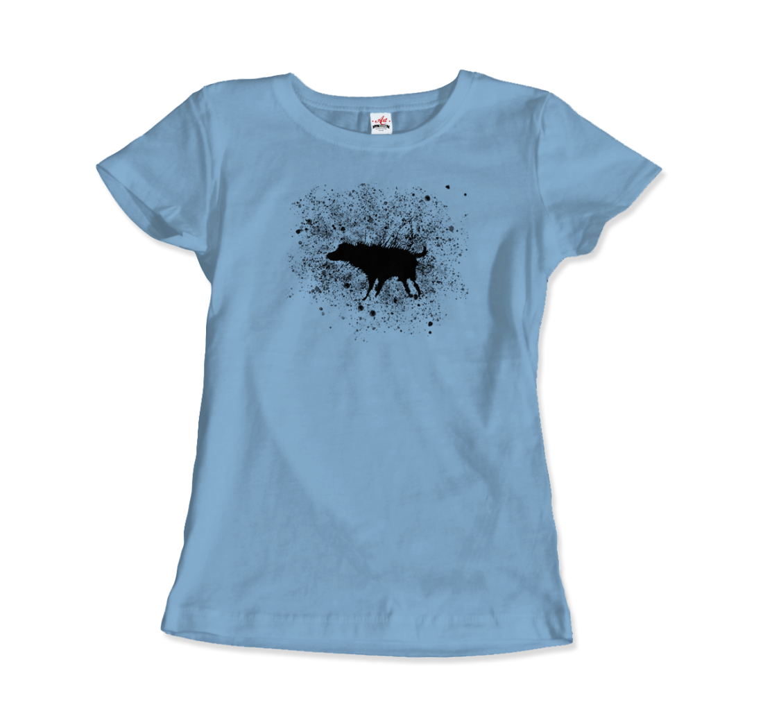 Banksy Wet Dog Splatter 2007 Street Art T-Shirt – Men (Unisex), Women (Fitted) & Youth Sizes