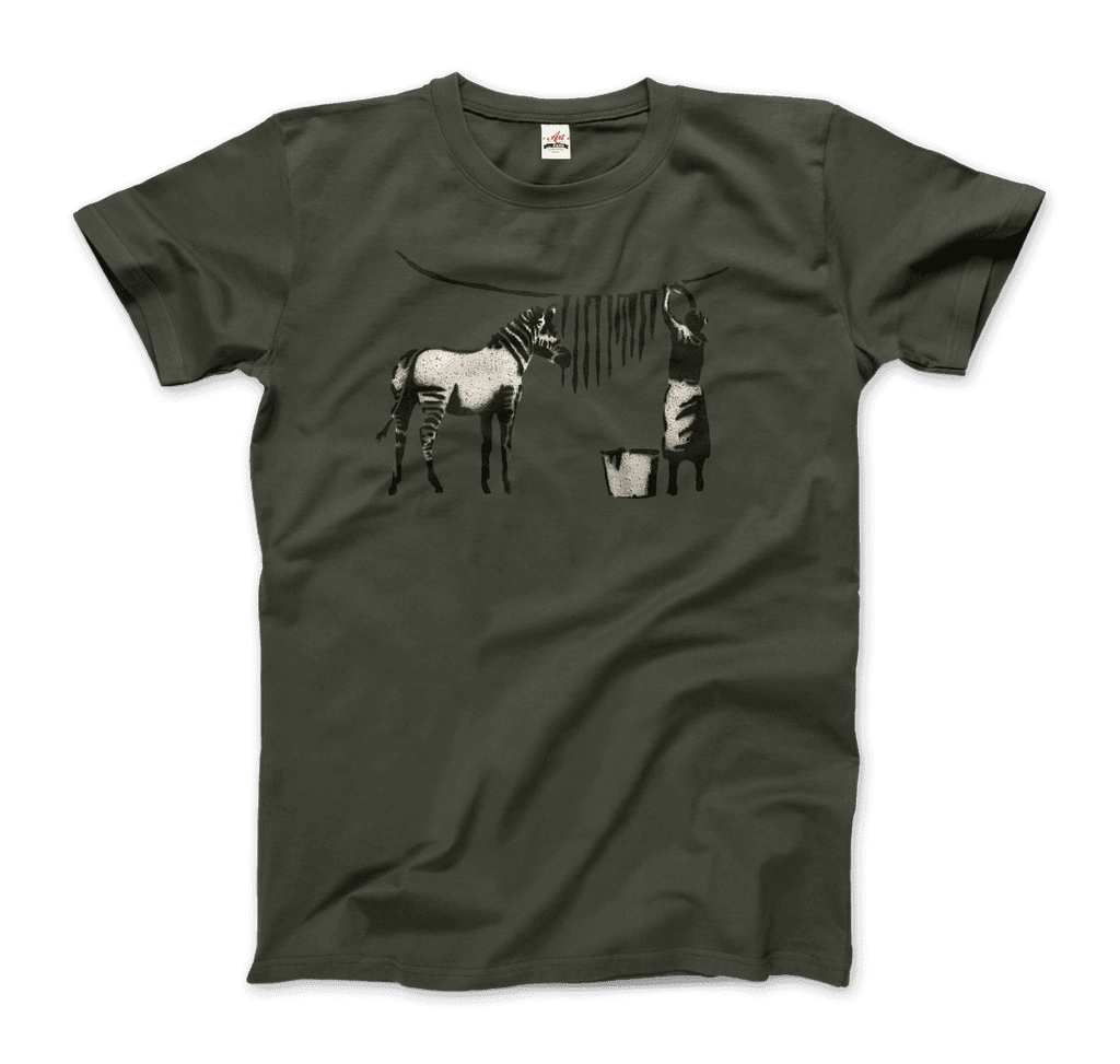 Banksy Zebra Stripes Artwork T-Shirt-7